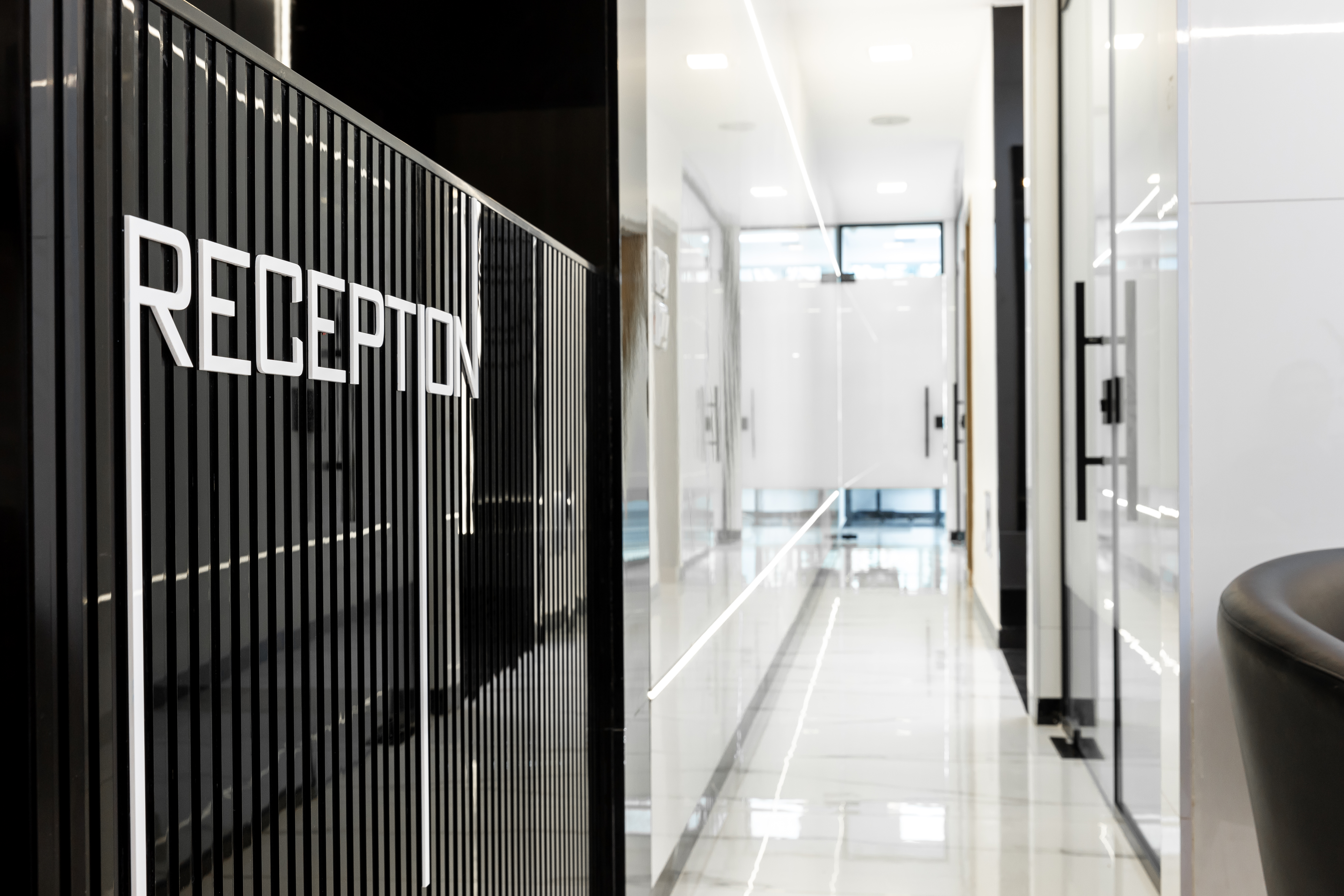 Banhawy Clinics illuminated brand plaque